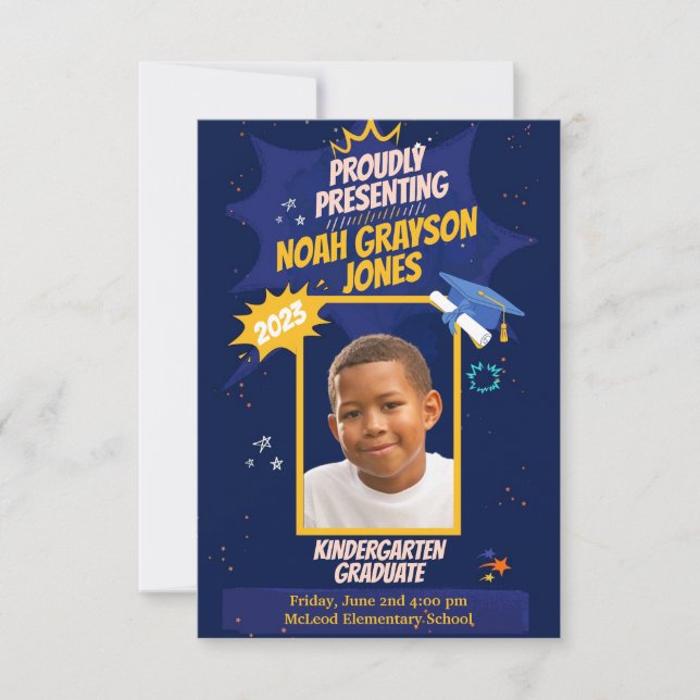 Faire-part photo personnalisée pour les diplômés d (Devant)