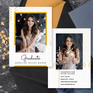 Faire-part photo pour diplômés en Texture moderne