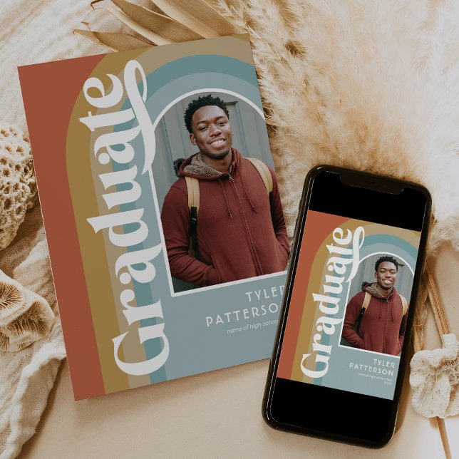 Faire-part Photo rétroarch 2025 Diplômé (Créateur téléchargé)