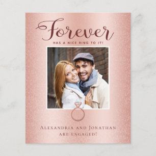 Faire-part photo Rose Gold Fiançailles