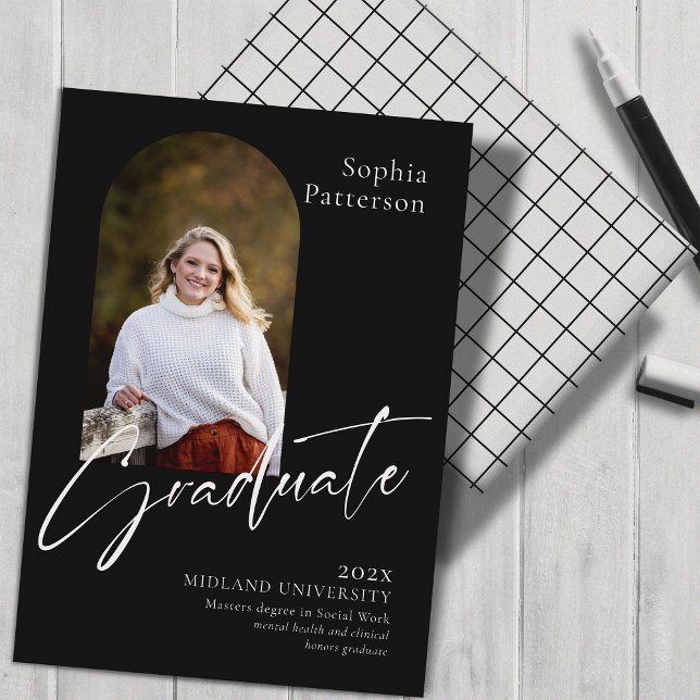 Faire-part Photo simple noir et blanc (Créateur téléchargé)