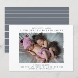 Faire-part Photo Twin Naissance