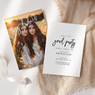 Faire-part photo Twins Double Grad Party