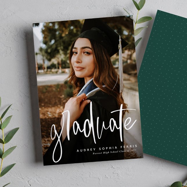 Faire-part photo vert moderne (Créateur téléchargé)