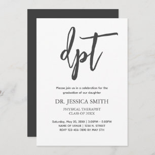 Faire-part Physique Thérapiste Partie de Graduation Simple