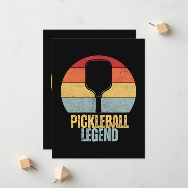 Faire-part Pickleball Drôle (Devant/Arrière en situation)