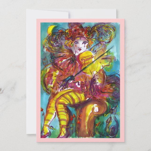 Faire-part PIERO / Soirée carnavalesque vénitienne (Devant)