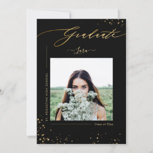 Faire-part PixDezines Graduation Minimaliste Luxe Script
