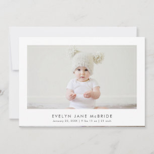 Faire-part PixDezines Minimaliste Simple 5x7