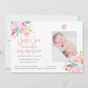 Faire-part PixDezines SIP+VOIR, FLEURS DE COULEUR D'EAU