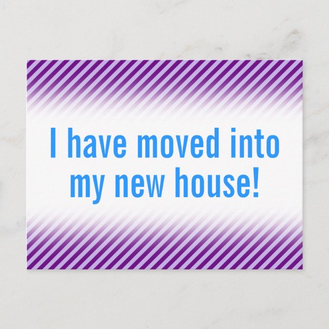 Faire-part Plaine et nouvelle carte postale à la maison (Devant)