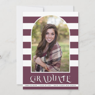 Faire-part Plum violet Classe de 2023 Arch photo graduation