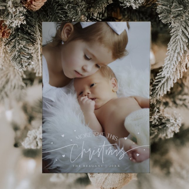Faire-part Plus d'amour cette photo de Noël de naissance  (Créateur téléchargé)