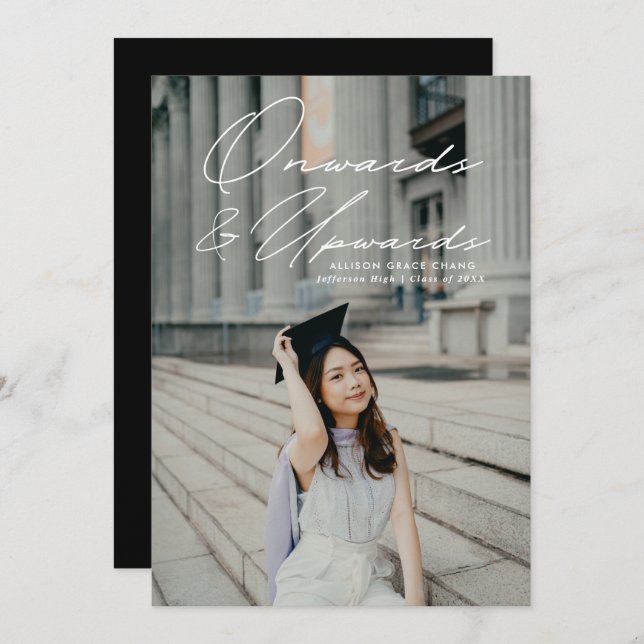 Faire-part Plus de 2 diplômes de photographie (Devant / Derrière)