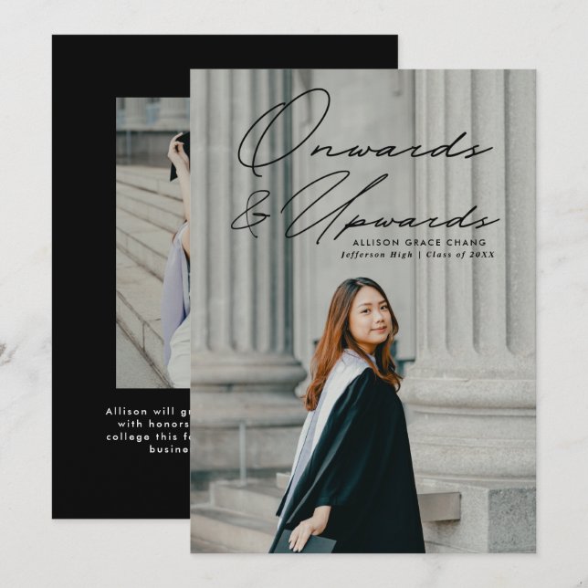 Faire-part Plus de 2 diplômes de photographie (Devant / Derrière)