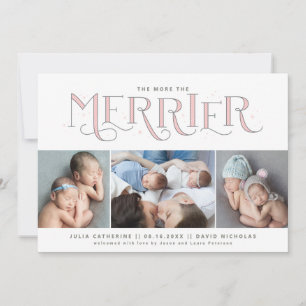 Faire-part Plus de l'Faire-part de naissance des filles Merri