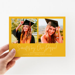 Faire-part Plus Intelligent D'un Degré Jaune Multi Photo Dipl