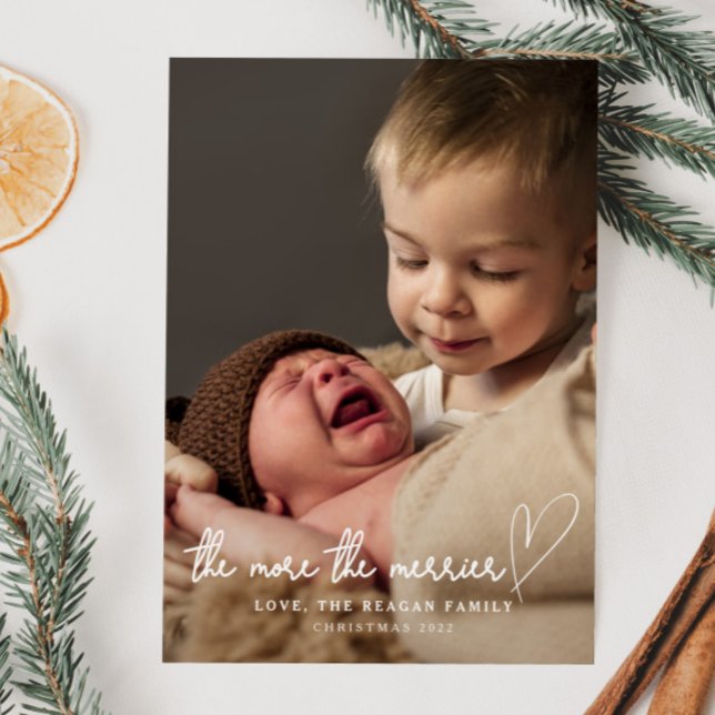 Faire-part Plus la photo de la naissance de Noël est joyeuse (Créateur téléchargé)