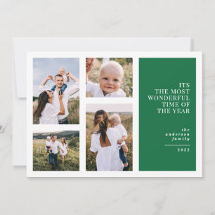 Faire-part Plus merveilleux temps noël multi photo announs
