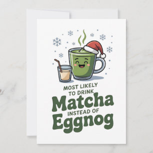 Faire-part Plus susceptible de boire du matcha au lieu du lai