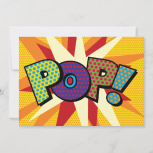 Faire-part POP Votre Message Voix Buble Fun Retro