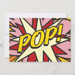 Faire-part POP Your Message Fun Retro Comic Book Pop Art