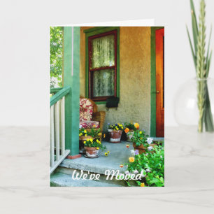 Faire-part Porche avec chaise rembourrée - Nous avons Déplacé