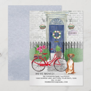 Faire-part Porte de bicyclette de chien de boîte de déménagem