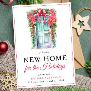 Faire-part Porte de Noël moderne Nouvelle maison Jours de vac