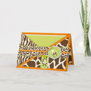 Faire-part Poster de animal Safari Monkey & Pacifier