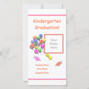 Faire-part Poulets et ballons Jardin d'enfants Graduation