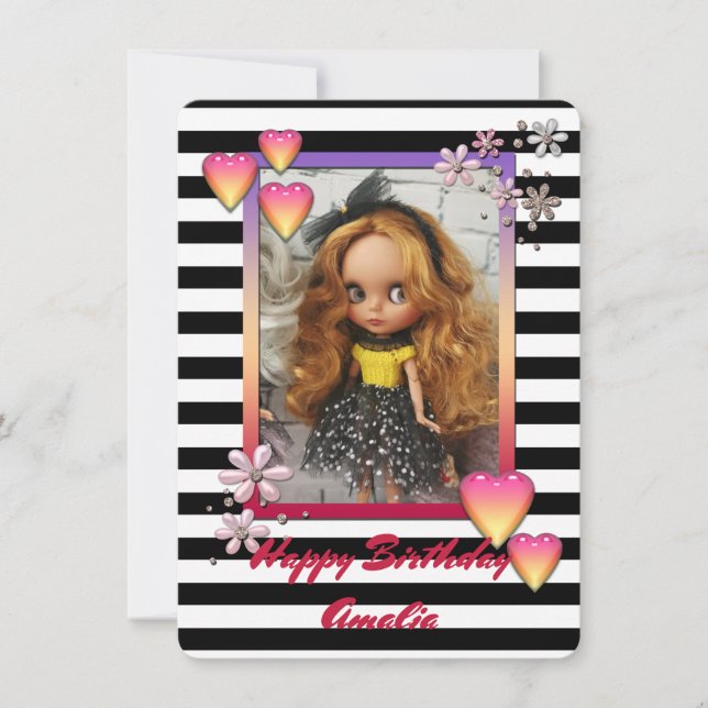 Faire-part Poupées photo bébé, personnalisées, passe-temps (Devant)