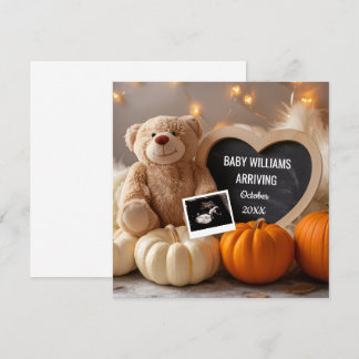 Faire-part pour bébé d'automne pour les médias soc