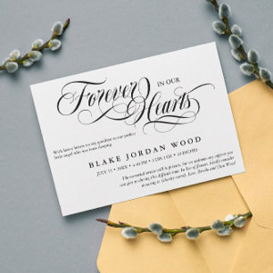 Faire-part Pour toujours dans nos coeurs Baby Memorial