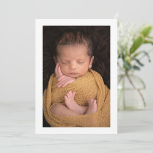 Faire-part Présentation de bébé minimaliste Photo de naissanc