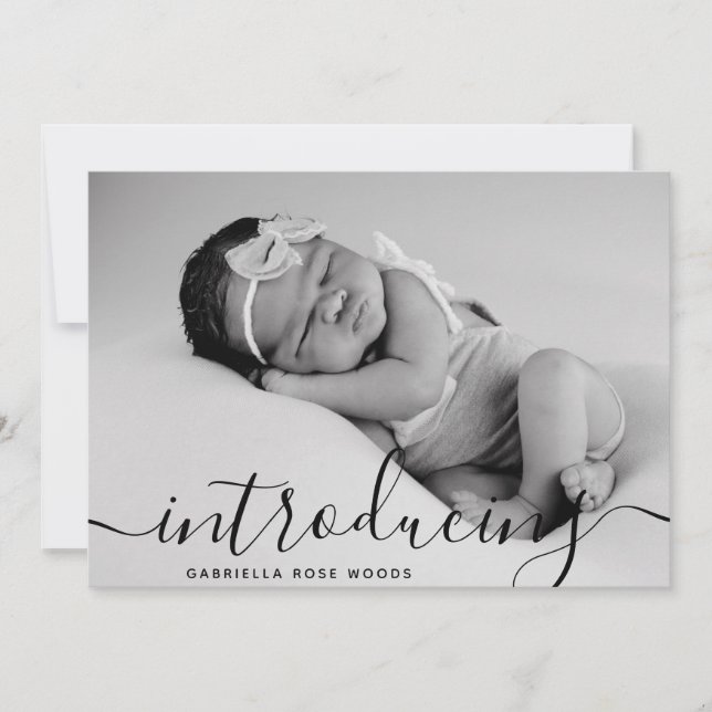 Faire-part Présentation du collage photo personnalisé de scri (Devant)