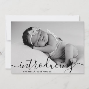 Faire-part Présentation du collage photo personnalisé de scri