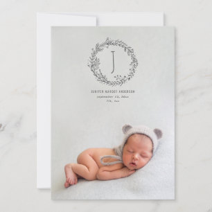 Faire-part Présentation d'une photo de naissance à la branche