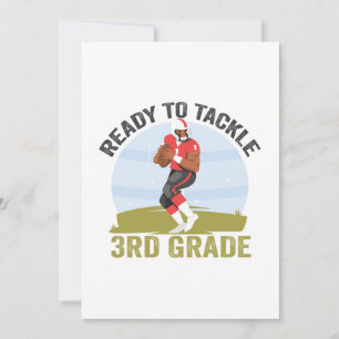 Faire-part Prêt À S'Attaquer Au Rugby Imaginaire De Football