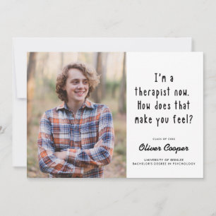 Faire-part Prêt pour l'obtention d'un diplôme en psychologie 