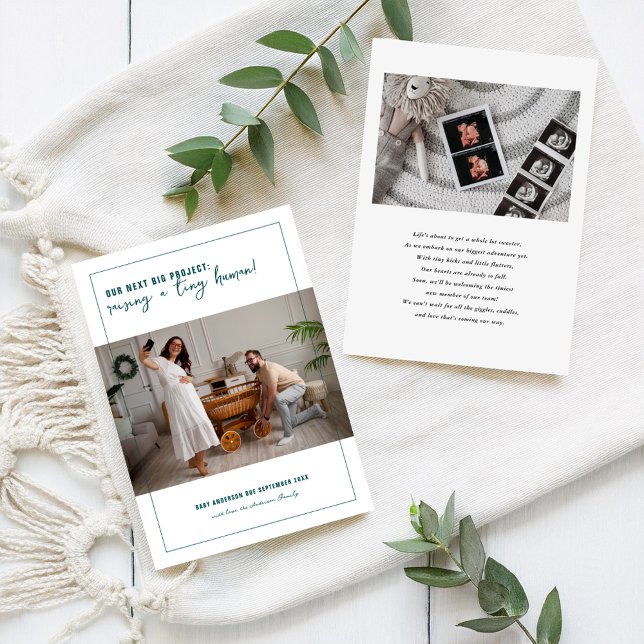 Faire-part Prochain grand projet | Grossesse photo (Créateur téléchargé)