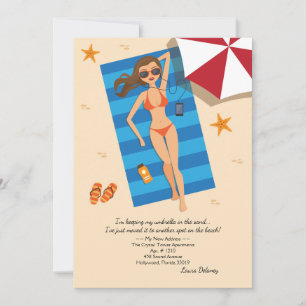 Faire-part Profitez du soleil Annonce de déménagement