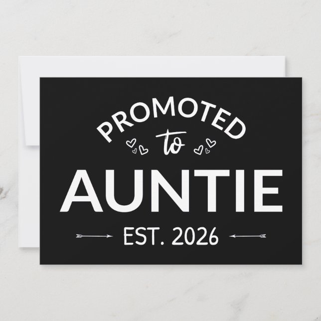 Faire-part Promu À Tante Est. 2026 II (Devant)