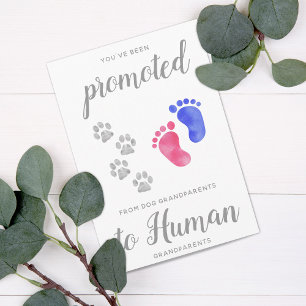 Faire-part Promu De Chien Nouveau Grand-Parents Grossesse