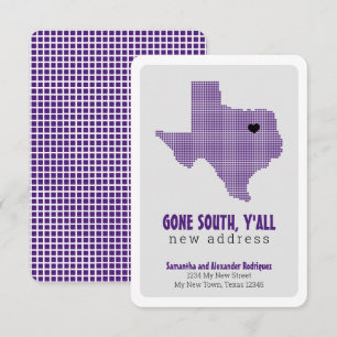 Faire-part Purple Est Parti Au Sud, Y'All Moving