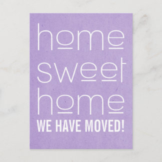 Faire-part Purple Modern Home Sweet Home Carte postale