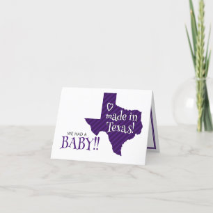 Faire-part Purple striped made in Texas Photo Baby