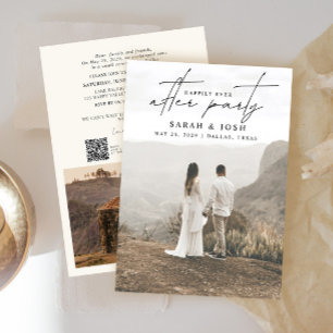 Faire-part QR Code Heureusement Jamais après Party Cream 2 Ph