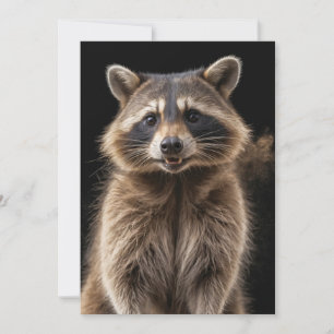 Faire-part Raccoon Wild Animal Élégant Dramatique Mist Portra
