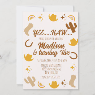 Faire-part Rainbows et Rodeos Anniversaire Super